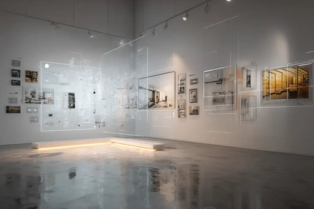 Interactive 3D
virtual showroom
product display
within property
tour for developers